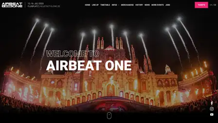 Airbeat One Webseite Screenshot Desktop Ansicht
