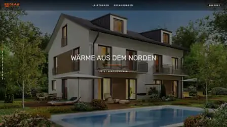 Beglau Wärmepumpen GmbH Webseite Screenshot Desktop Ansicht